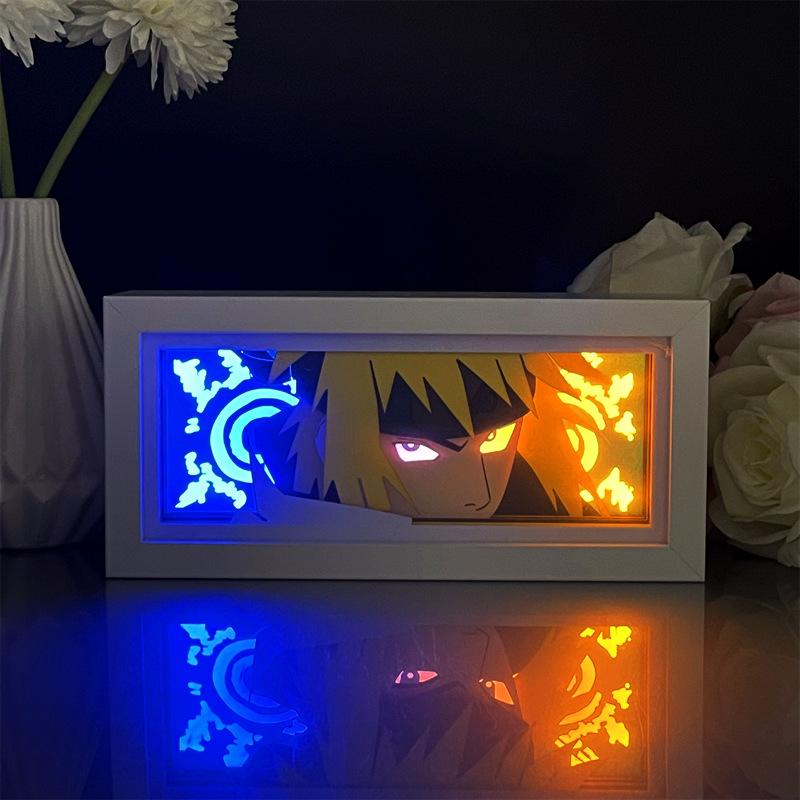 NARUTO 3D Light Box Anime Peripherals Two Tone Night Lamp Cartoon Table Decoration Funny Gifts Party Supplies Bedroom Ornaments