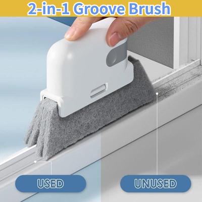 Detachable 2-in-1 Groove Brush Window Slot and Sill Gap Brush Multifunctional Household Cleaning Brush