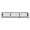 VidaXL Dog Playpen 8 Panels Black 100x50cm Powder-Coated Steel 3115967