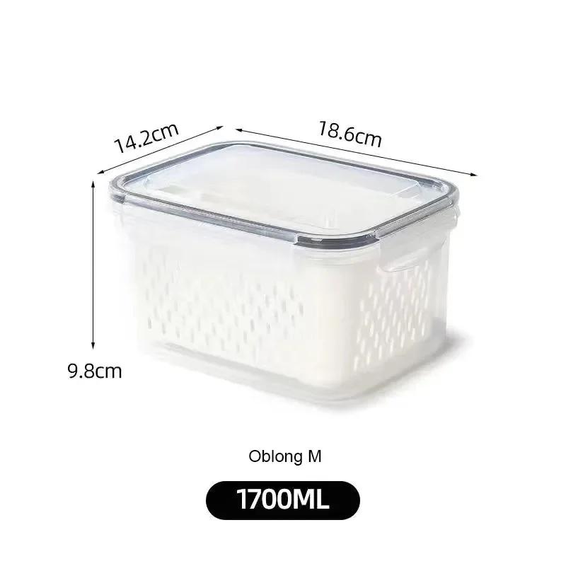 

Ящик для хранения холодильника, органайзер для холодильника, коробки для свежих овощей и фруктов, сливная корзина, контейнеры для хранения, кладовая, кухонный органайзер