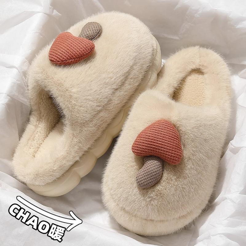 Cotton slippers women's winter new home home indoor non-slip warm plush slippers women's autumn and winter