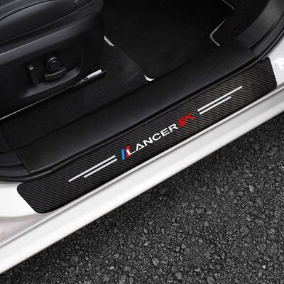 Car Sticker Carbon Fiber Decorative Strip Door Sill For Mitsubishi Lancer   2018 2011 2010 2009 2008 2007