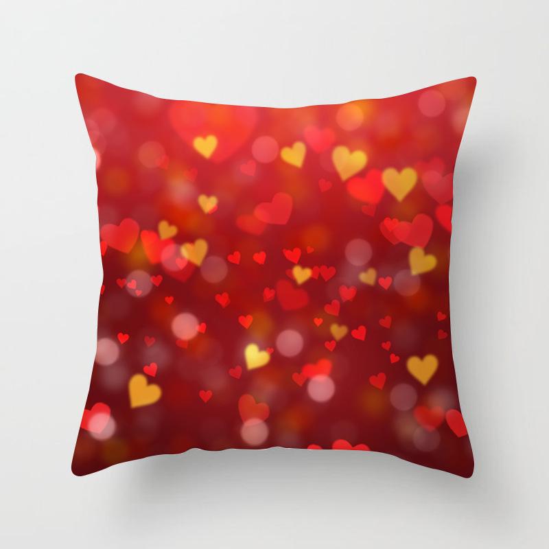 Valentine's Day Digital Printed Car Pillow Cushion Cover Core-Free Home Soft Decoration