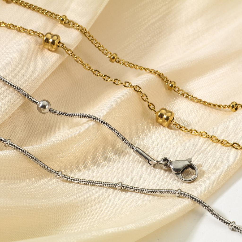 Neuer Trend Edelstahl Fußkettchen Goldfarbe Runde Gliederketten Am Fuß Barfuß Sandalen Fußkettchen Armband Frauen Sommerschmuck, 1 Stück