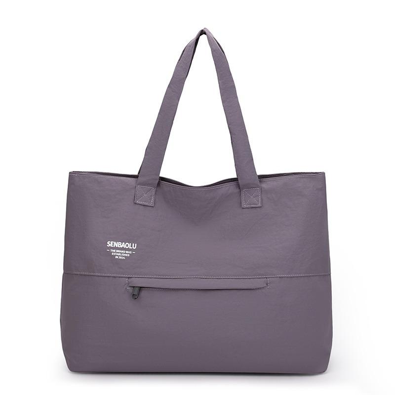 New Simple Casual Canvas Bag College Student Commuting Class Bag Female Lazy Wind Large Capacity Large Bag Female