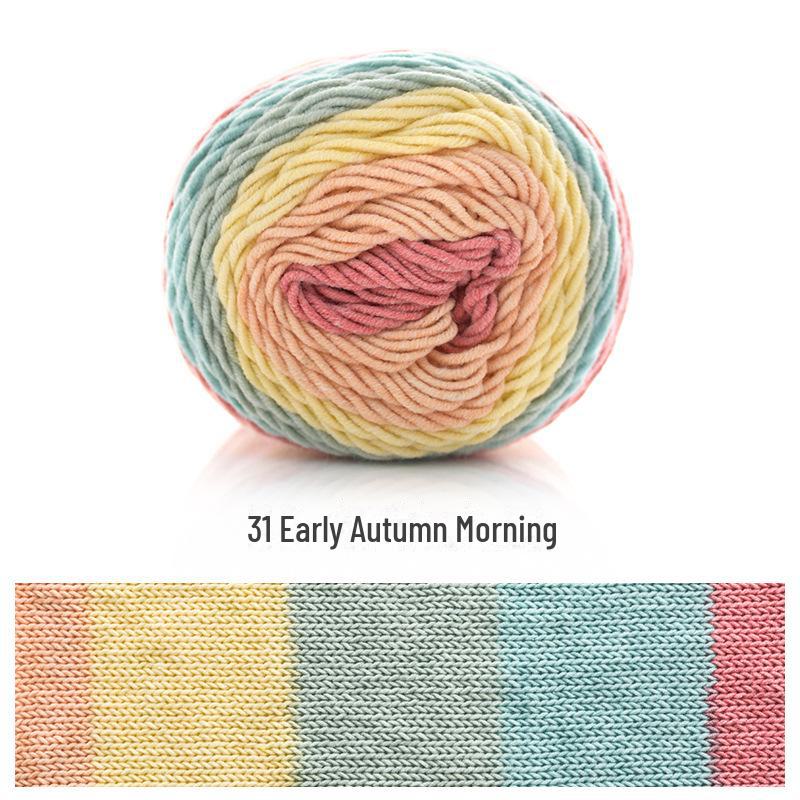 Ruyi Bird Milk Cotton Multicolor Yarn for DIY Knitting Projects - Scarf, Pillow, Blanket