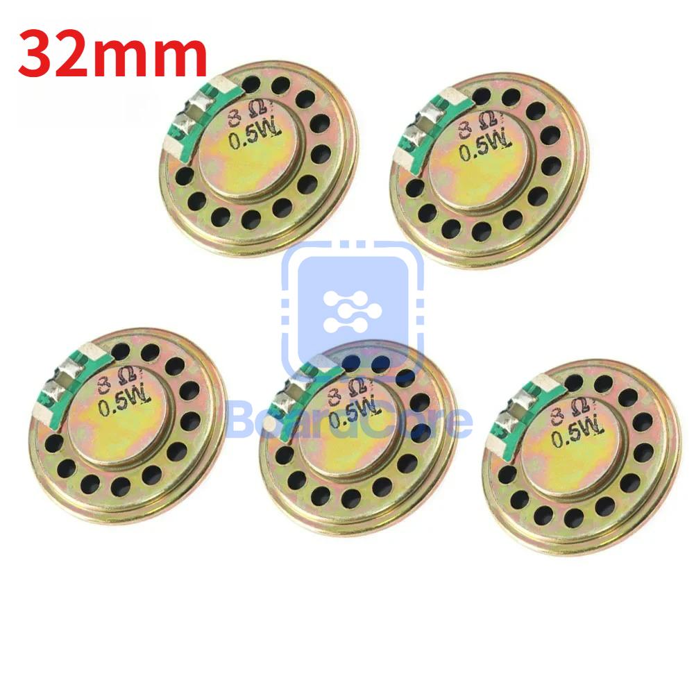 5PCS 8R 0.5W Mini Ultra-thin Horn Speaker Diameter 20mm 23mm 28mm 29mm 32mm 36mm 40mm 50mm 57mm Loudspeaker 0.5W 8 Ohm Speaker