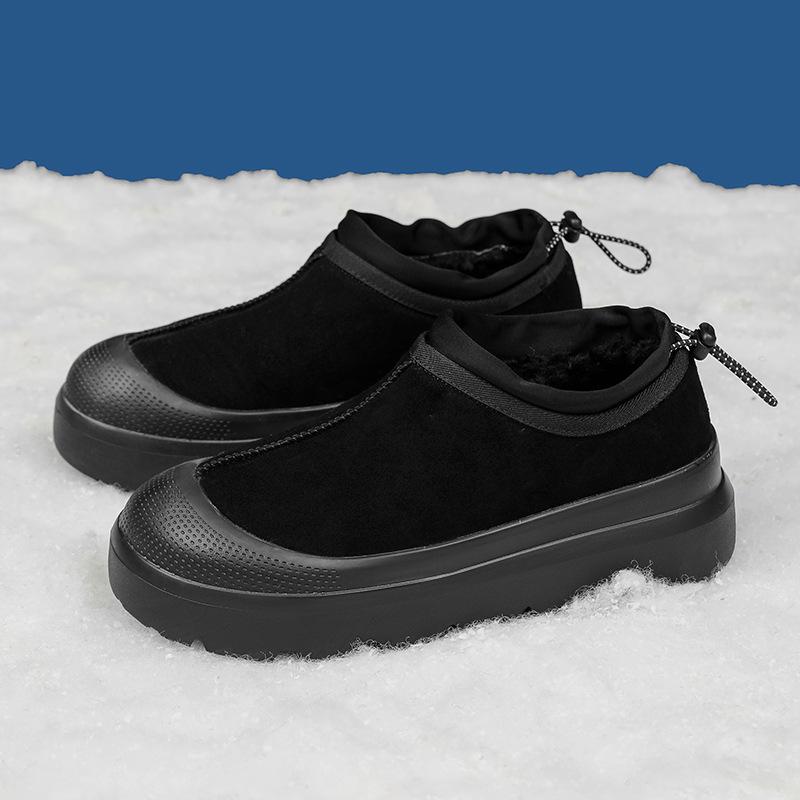 Stejné pro muže i ženy v zimě 2025, nové ležérní všestranné sametové teplé sněhule, větruodolné kotníkové boty a bavlněné boty proti mrazu.