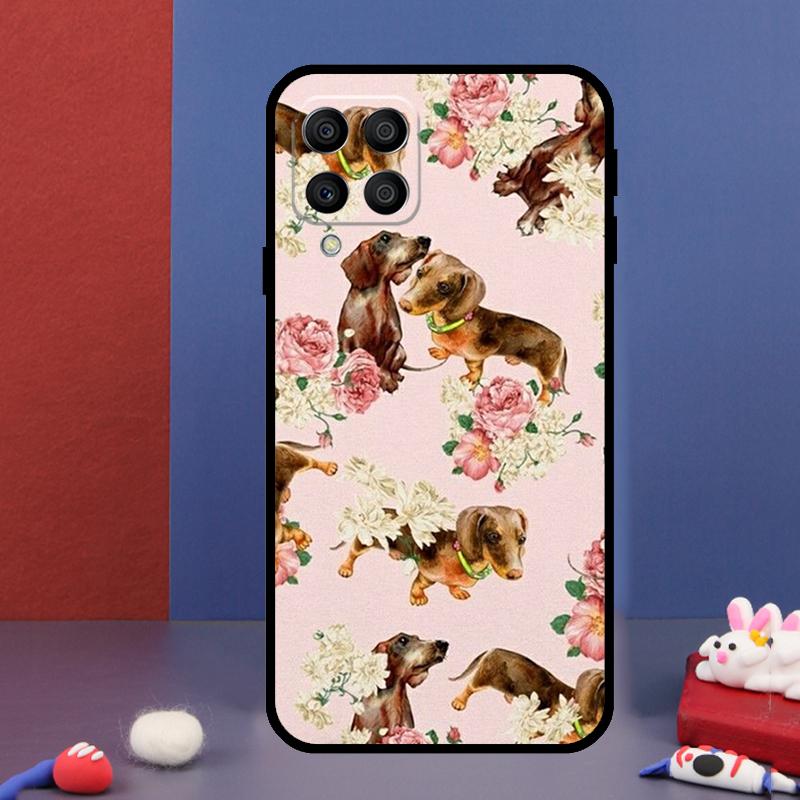 Cartoon Dachshund Dog For Samsung Galaxy M14 M34 M54 M33 M13 M23 M53 M15 M55 M31 M51 M20 M30s M32 M52 Phone Case
