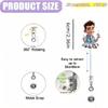 2D Flat Acrylic Syringe Holding Male Nurse Retractable Badge Clip, Medical ID Holder For Medical Students Nurses Workplace Identification