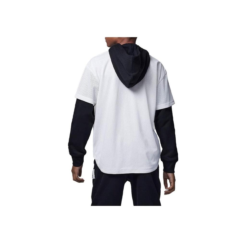 Jordan MJ Flight MVP Patchwork Hooded Letter Print Long Sleeve T-Shirt Kids Tops Sail-White FV2823-133