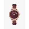 Parker Rose Gold-Tone and Acetate Watch MK6412