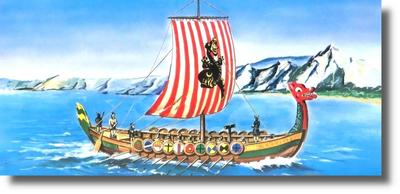 Semer Viking Dragon Ship 8th Century Plastic Model SME90902 1/60