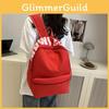 Color Student Solid Schoolbag Backpack Nylon Material Internal Phone Pocket