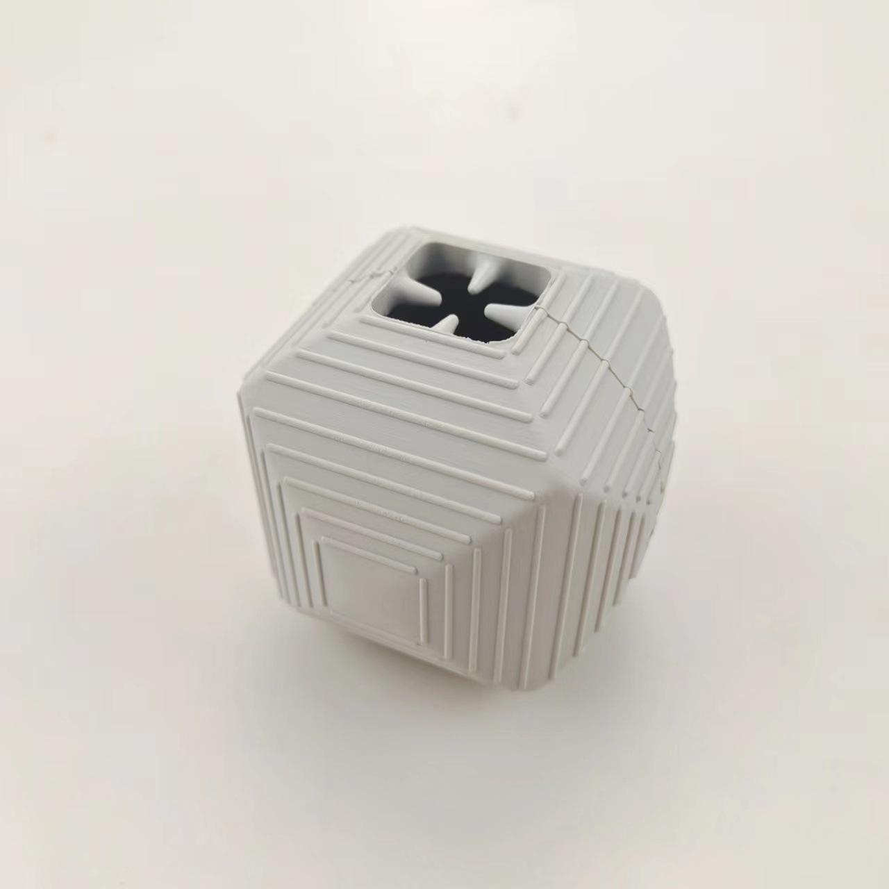 

Обучающие игрушки для домашних собак, игрушки для домашних животных, катающийся резиновый шар, устойчивый к укусам, с отверстиями для лакомства 60*60*60mm светло-серый