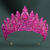 Alloy Crystal Bridal Beauty Pageant Crown Tiara Diadem Wedding Hair Accessory for Brides Elegant Headband Headdress