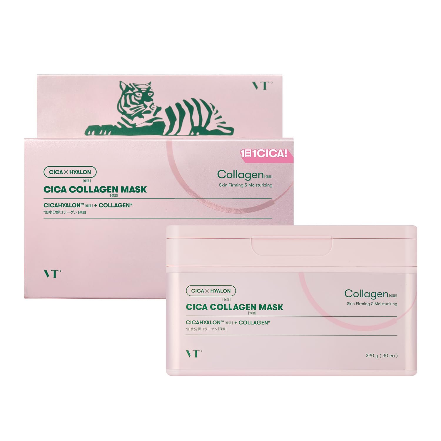 

VTCOSMETICS Sheet Mask Box Mask Уход за кожей Коллаген (4. Маска Цика)