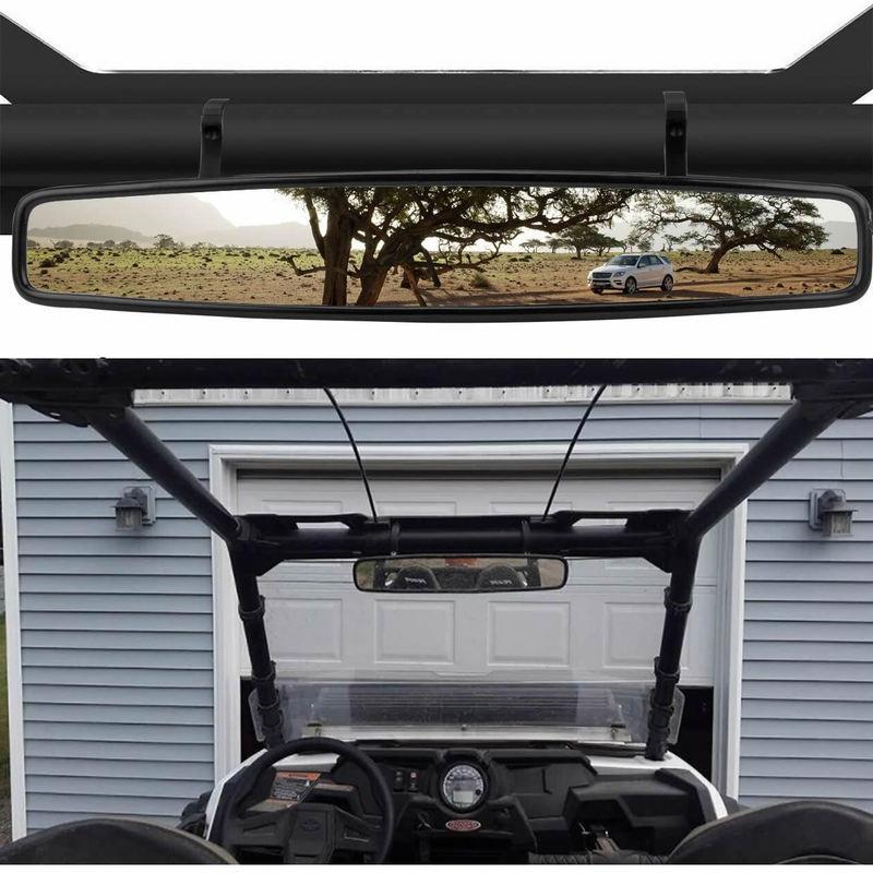 UTV Rückspiegel Mitte 38,5 cm Breit Konvexes Design Spiegel mit 1,75" Klemme für Polaris RZR 800 1000 S 900 XP 1000, Arctic Cat