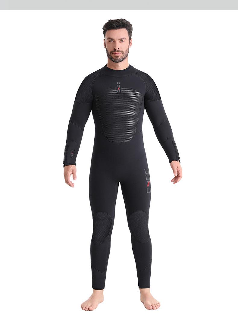 

7mm Thick CR Elastic Long Sleeve Wetsuit for Freediving and Surfing - Cold Protection, Warmth, and Wear Resistance. 2X-Large