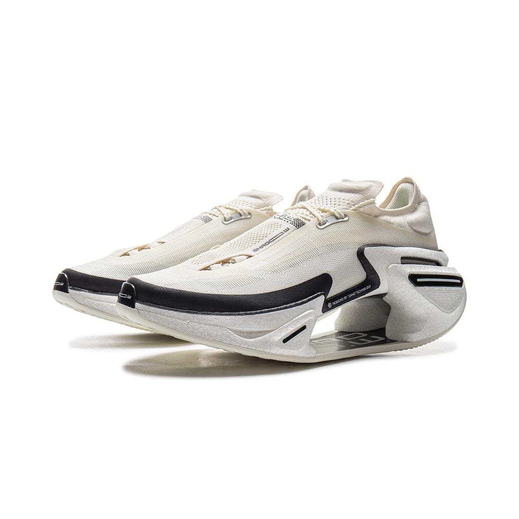 New LiNing Shadow 3.0 Cushioning, Rebound, Slip Resistant Low Top Carbon Plate Casual Running Shoes Unisex Ivory Black ARRV001-16