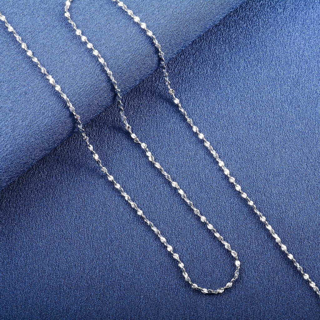 Dainty Women Necklace Glitter Cable Chain Stainless Steel Jewelry Accessories On Neck Collar for Ladies Choker DIY Gift