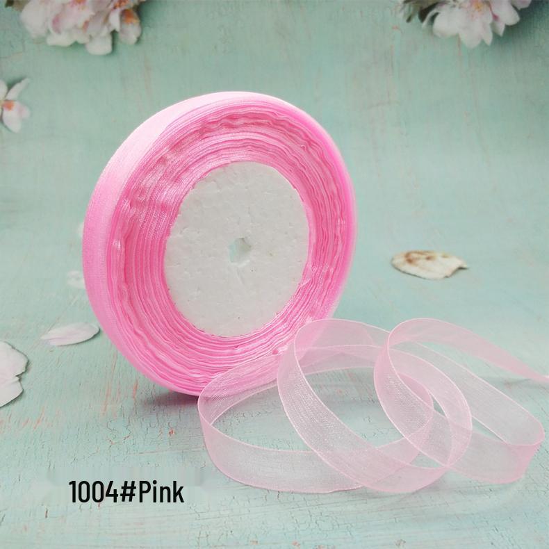 Cinta de Hilo de Nieve Transparente de 1,2 cm para Manualidades: Ganchillo, Accesorios para el Cabello, Lazos, Regalos, Empaque para Pasteles y Cajas, Cinta de Seda
