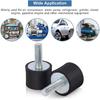 Rubber Mounts M6 M8 Cylindrical Rubber Isolator Mounts Shock Absorber 1/4 Shock Absorption Mount w/Threaded Stud Vibration Isolator Silentblock Car