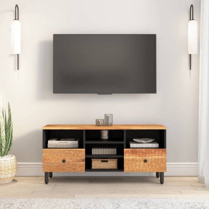 VidaXL Meuble TV 100x33x46 cm bois d'acacia solide 356873