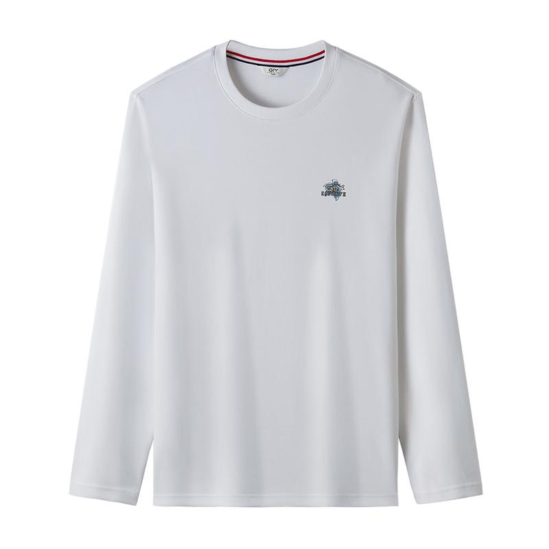 

Goldlion Men s Mercerized Cotton Round Neck Long Sleeve T-Shirt 3XL