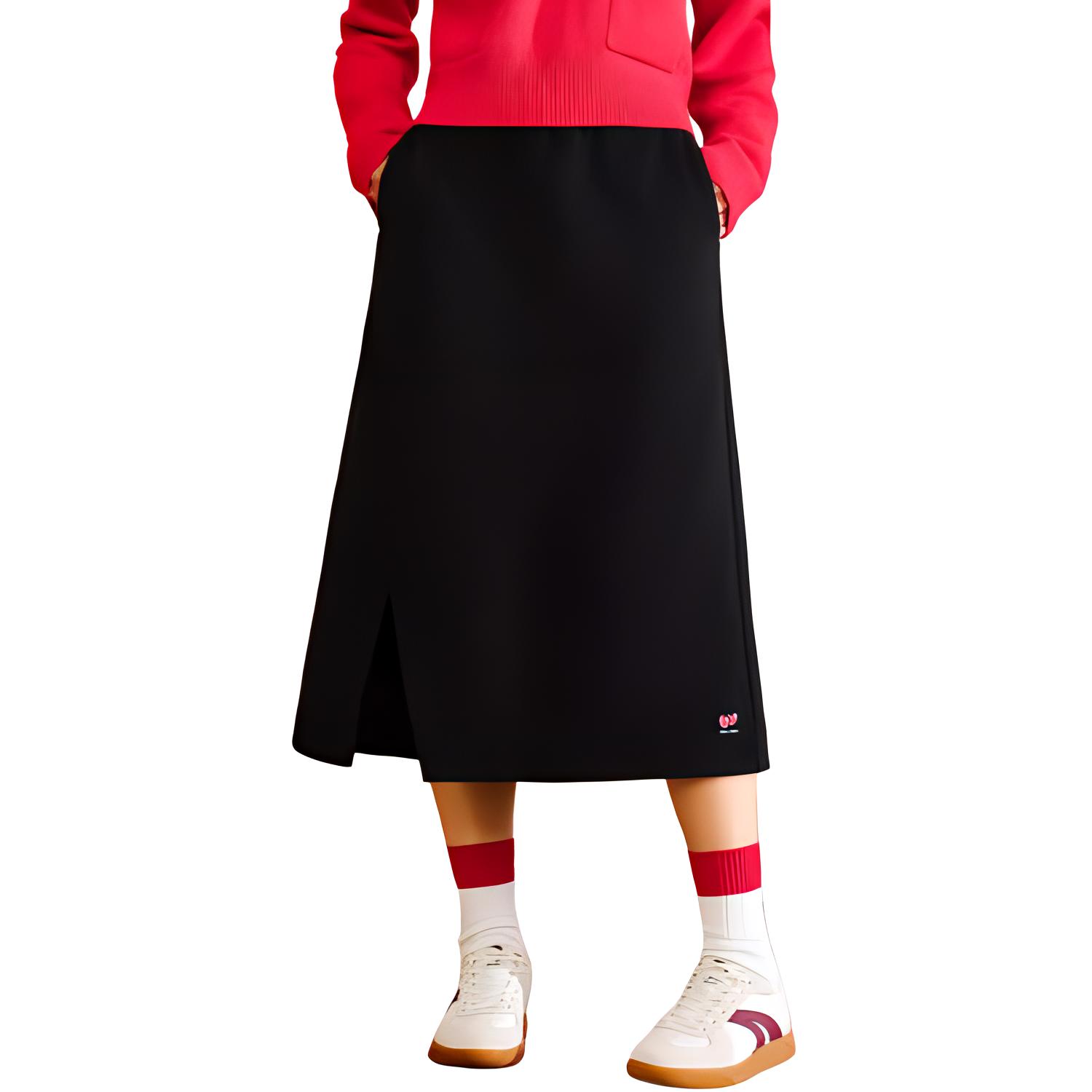 

Anta X Kirsh Collaboration Good Things Happen Comfortable Simple Loose Versatile Casual Long Skirt Women skirts Black 962518203-3 2XL