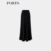 PORTS Women's 2025 Spring/Summer Elegant Luster Midi Skirt