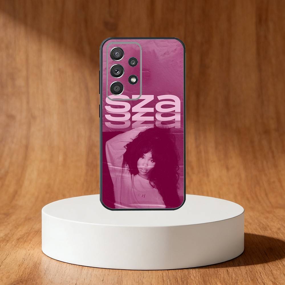 SZA Ins-Style Singer Phone Case For Samsung S25,S24,S21,S22,S23,S30,Ultra,S20,Plus,Fe,Note,10,9,5G Black Cover