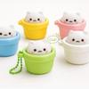Silent Finger Button Fidget Clicker Keychain Soft Slow Rebound Anti-Stress Mini Toy for ADHD People Daily Relaxation