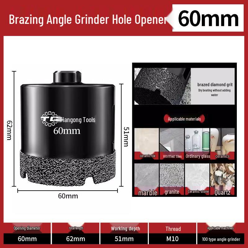 Tiangong Multi-Material Dry Drill Bit for Angle Grinders (Tile, Marble, Glass)