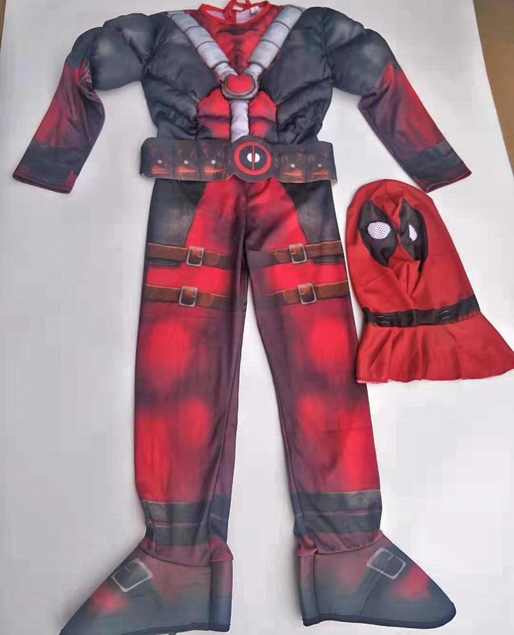 Children's Halloween Cosplay Costumes: Thor, Spider-Man, Venom, King Kong, Hulk.