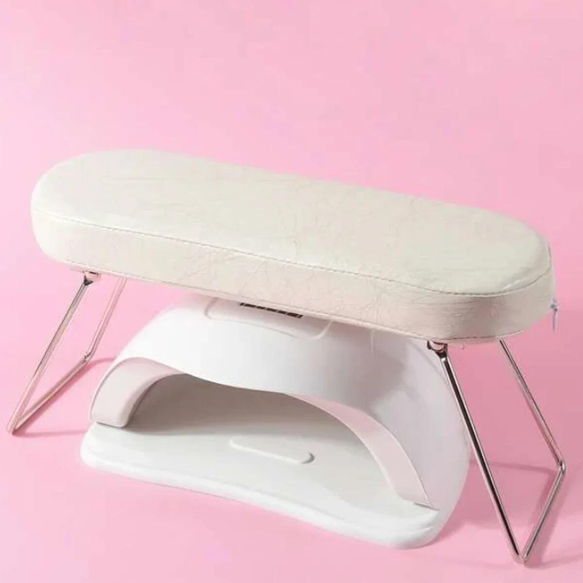 

1 шт.-инструмент-подушка для рук для ногтей, полосатый кожаный держатель, подушка для рук, специальная удобная подушка для рук для маникюрного салона белый