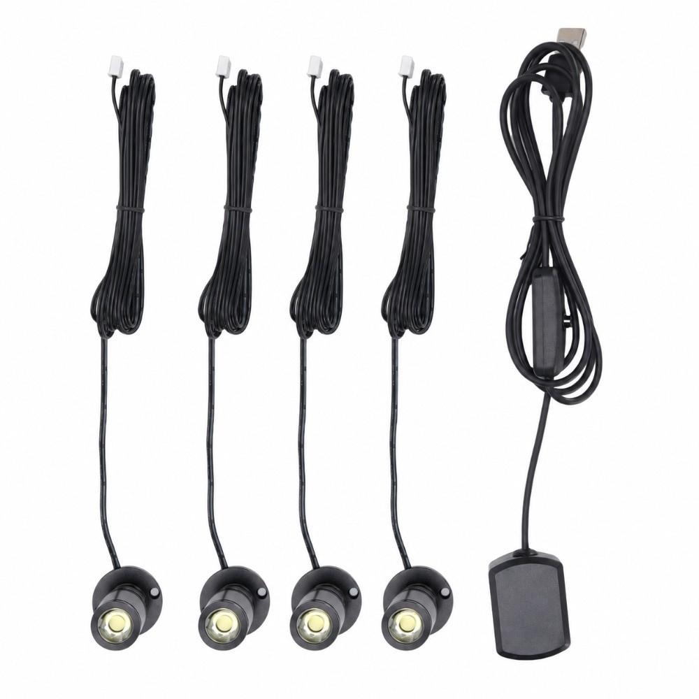 4 Pack 360 Degree Rotating Accent Light 200LM Display Light Mini Spot Light Indoor