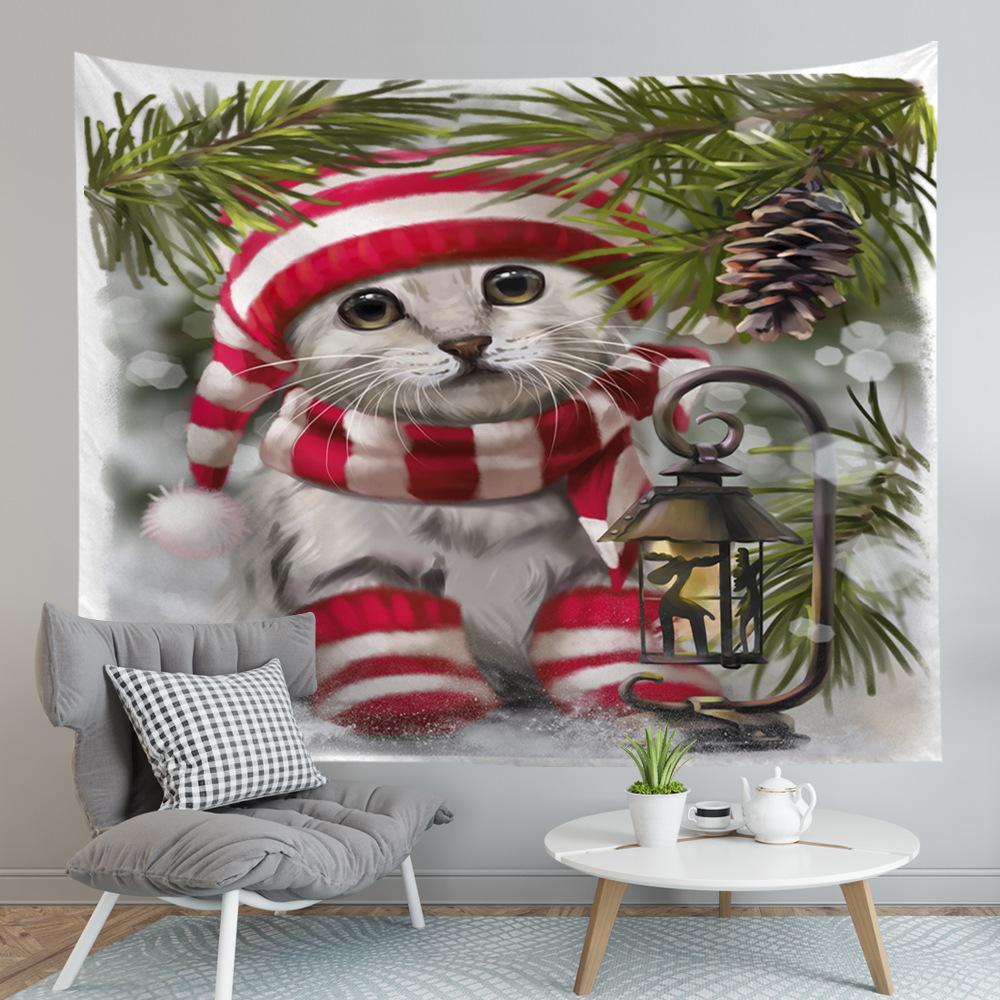 Grenzüberschreitende neue originelle Weihnachts-Tierheim-Tapisserie, Wandbehänge, Strandtücher und Teppiche