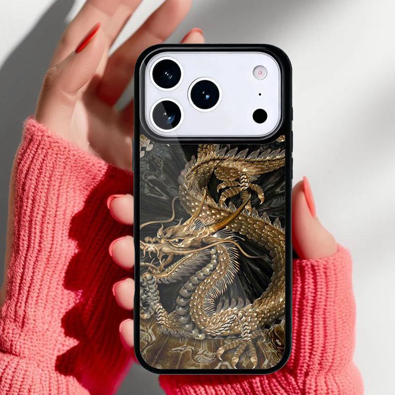 Asian Chinese Dragon Phone Case for iPhone 17 16 15 14 13 Pro Max Back Cover for 12 11 Pro Coque