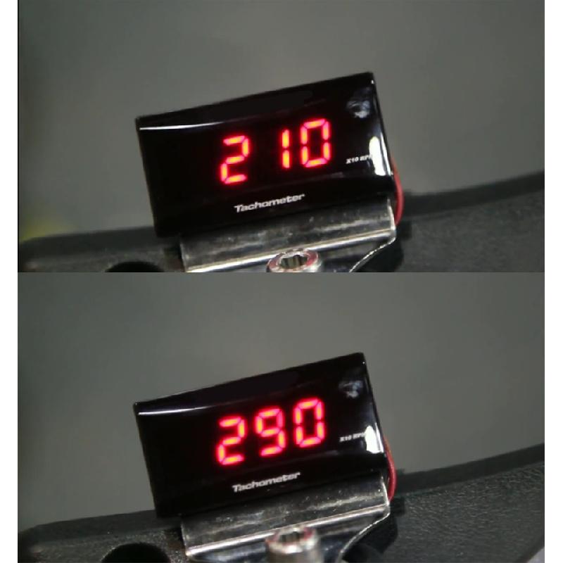 Motorcycles Mini Red Lcd Tachometer Gauge Tach Hour Meter 0~20000 Rpm Universal