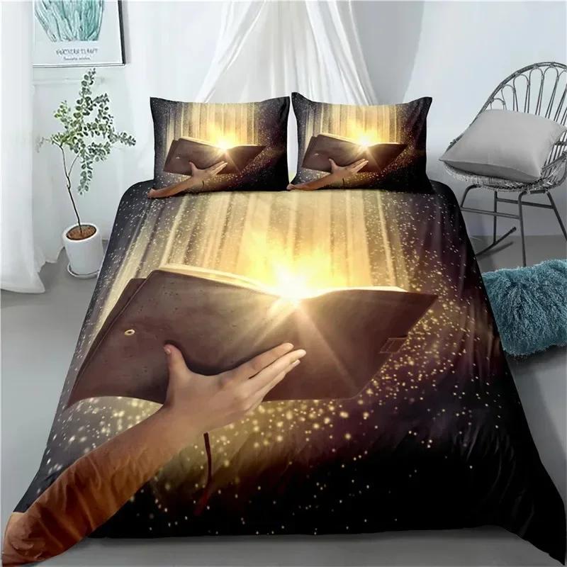 3D Jesus Christ Microfiber Cross Comfortable Duvet Quilt Cover Pillowcase Bedding Set Children Bedroom Decoration Home Textile