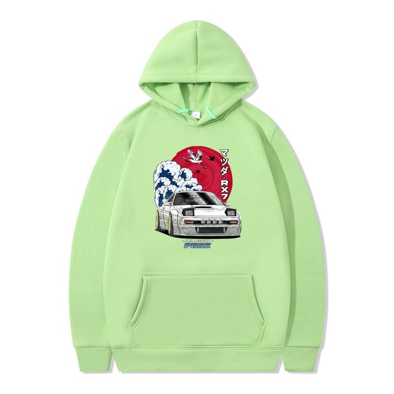 Unabhängige Station Herbst und Winter Neues Auto Lockeres Oberteil Mode Lässiger Kapuzenpullover Herren- und Damenbekleidung