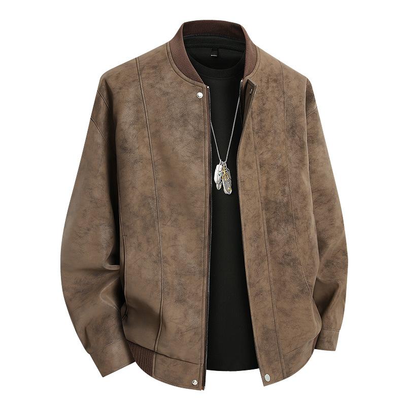 Jacket Men Suede Coats Spring Windbreaker Oversized 8XL Plus Size Street Moto Autumn Brand Waterproof Softshell