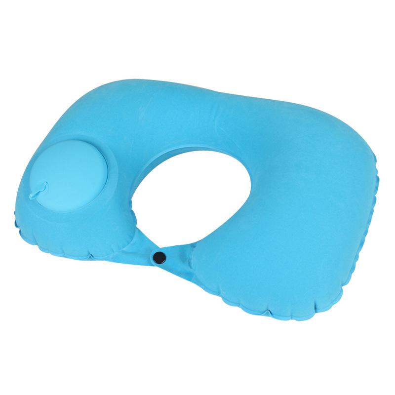 U-shaped Inflatable Pillow Travel Outdoor Airplane Household Portable Hand Pressing Neck Sleeping Pillow Relaxation Sleep Kits