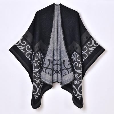 New Women's Shawl Yunnan Travel Photo Wear Cloak Retro Imitation Cashmere Split Shawl