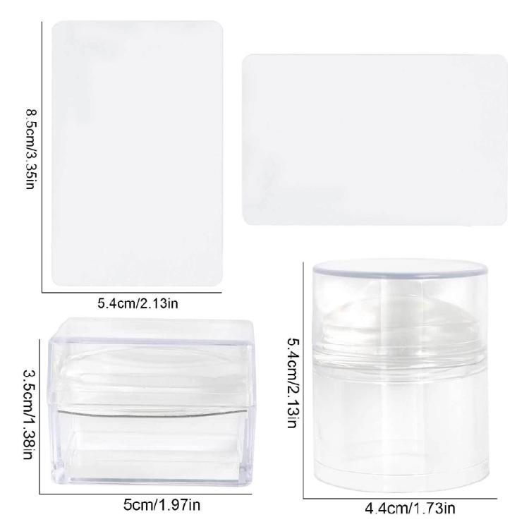Precise Nail Stamp Kit With Interchangeable Plastic Plates And Silicone Roller For Professional Quality Results