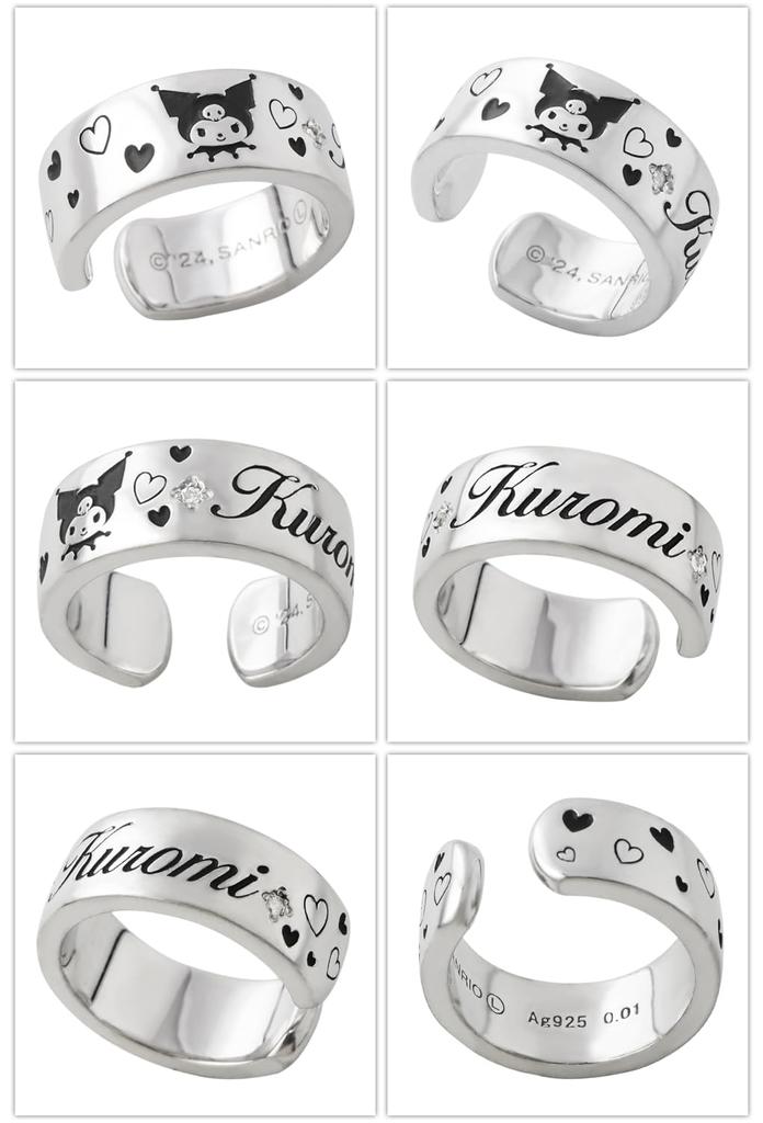 Sanrio Limited Ear Cuff Earrings Silver 925 Kuromi Goods [Shinjuku Ginnokura] Kuromi-chan