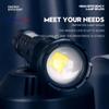 Powerful LED Flashlight Portable USB Rechargeable Torch 7 Lighting Modes Zoomable Waterproof Outdoor Camping Supplies Light