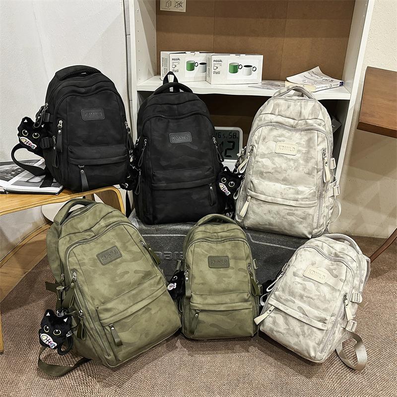 Splashed Ink Printing Backpack for Men & Women – Trendy Lightweight School Bag with Multiple Pockets & Adjustable Straps – Perfect for Daily Use