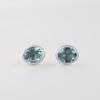 Sky Blue Topaz Gemstone 925 Sterling Silver Jewelry Handmade Stud Earrings 0.5" EE-178-15